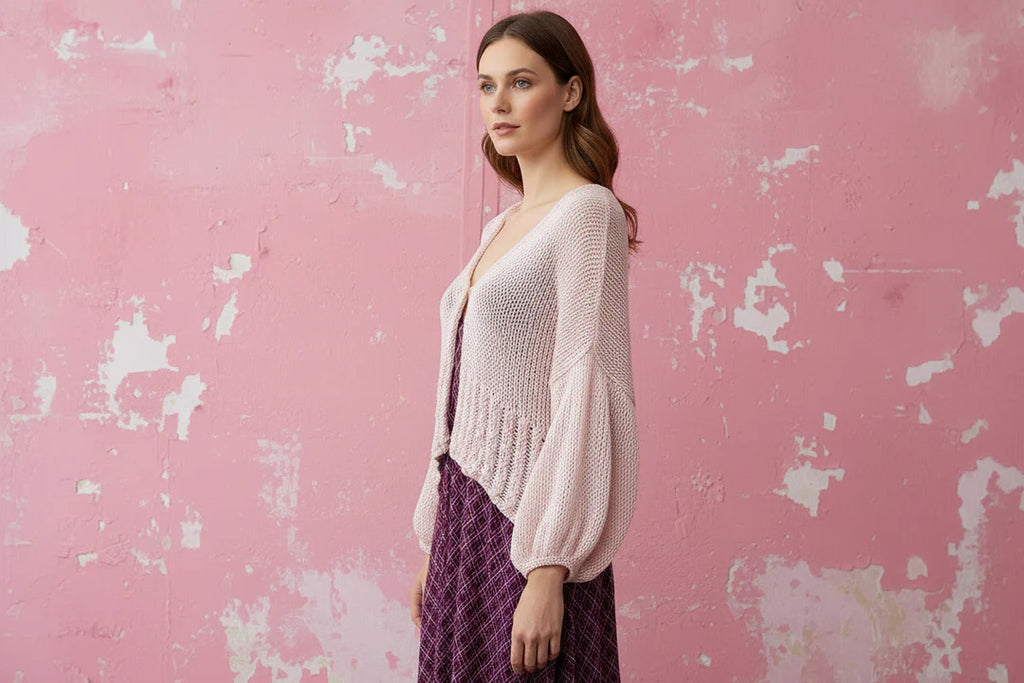 ‘Belle’ Cardi in Dusky Pink