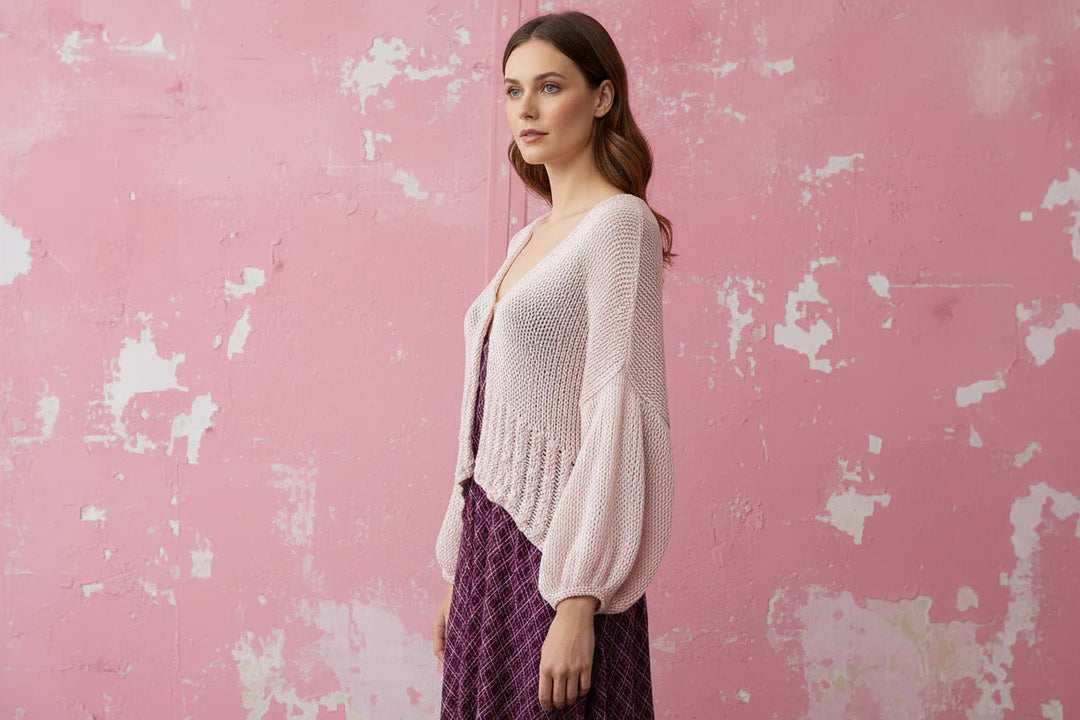 ‘Belle’ Cardi in Dusky Pink