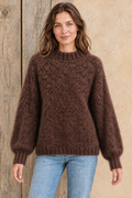 Ness in Chocolate with a fluffier mohair texture
